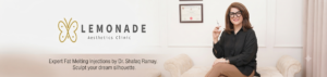 Dr. Shafaq Ramay, expert aesthetic physician at Lemonade Aesthetics Clinic, performing professional fat melting injection treatment in a clinical setting.